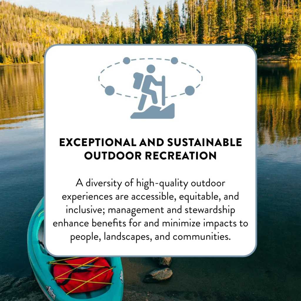 A goals graphic from the social media toolkit for Colorado's Outdoors Strategy